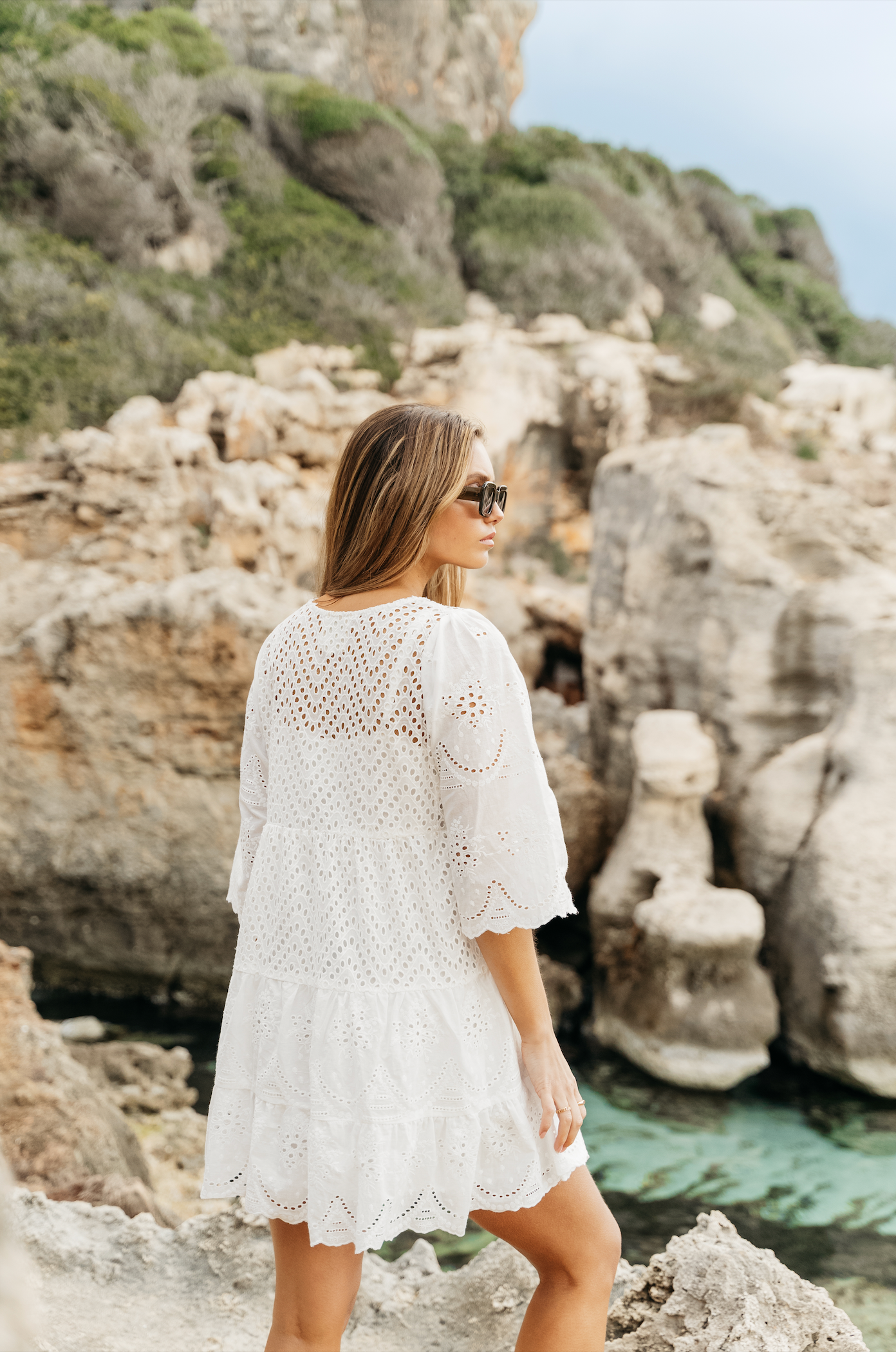 White Anglaise Sammi Dress