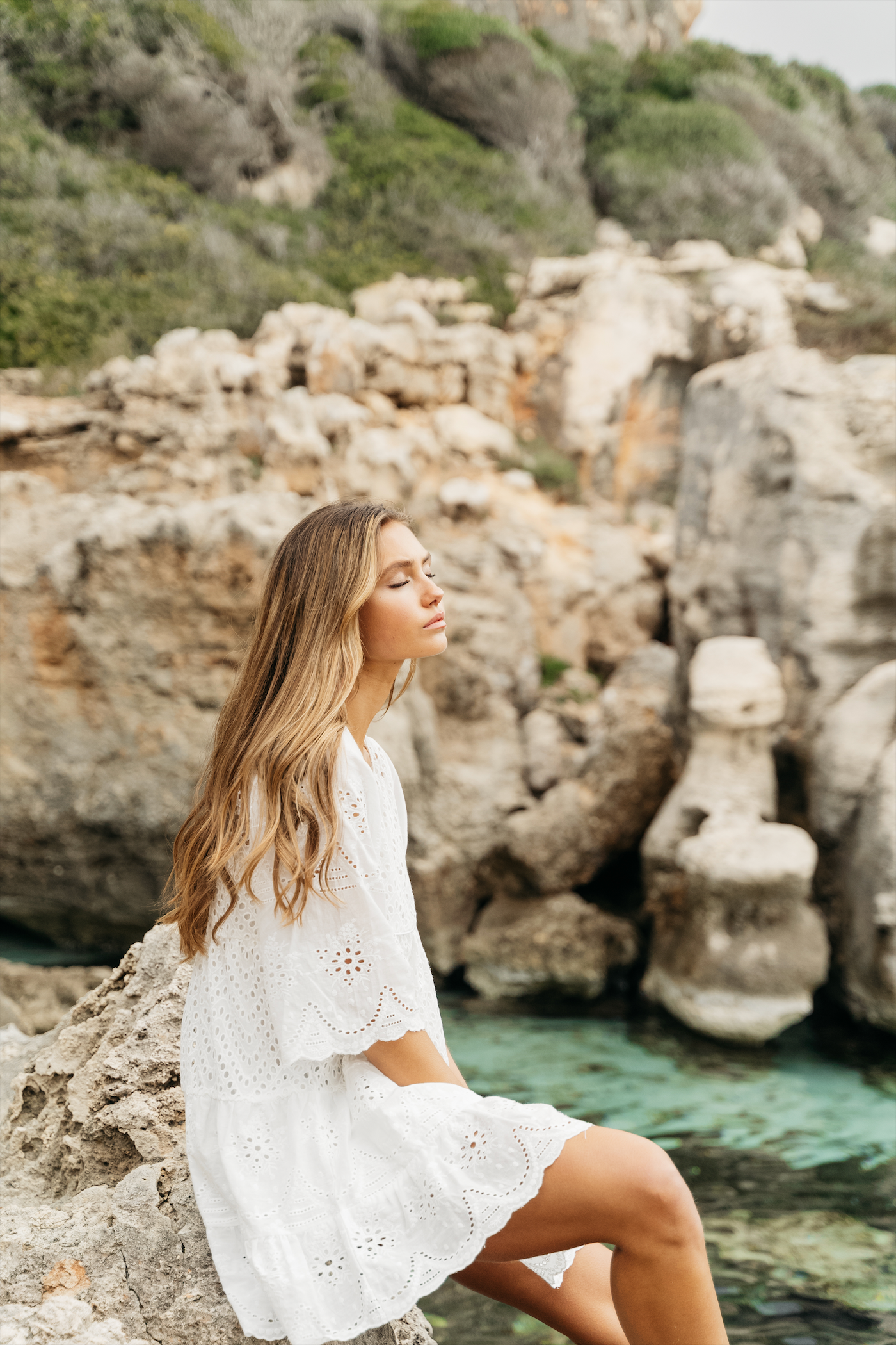 White Anglaise Sammi Dress