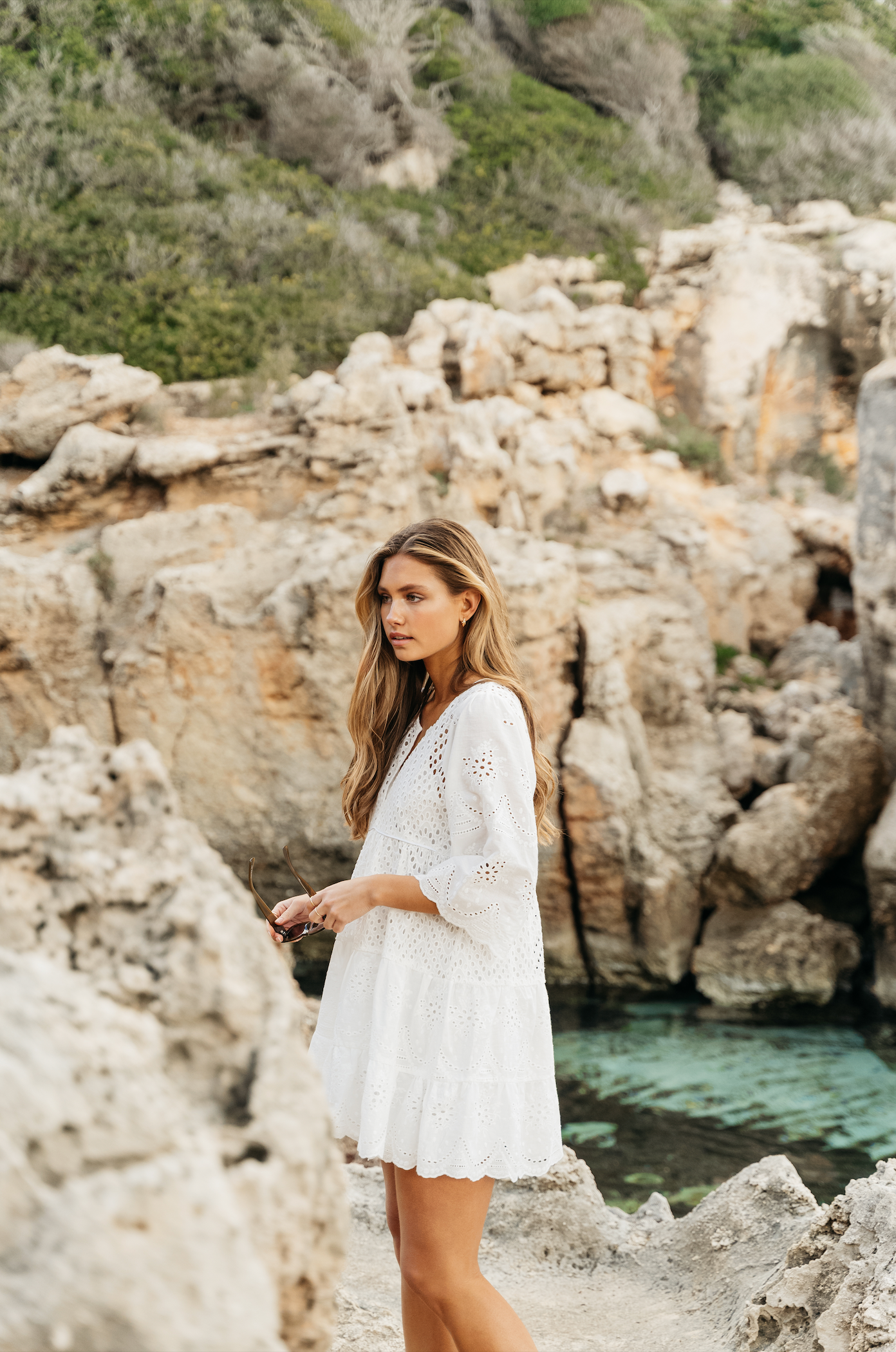 White Anglaise Sammi Dress